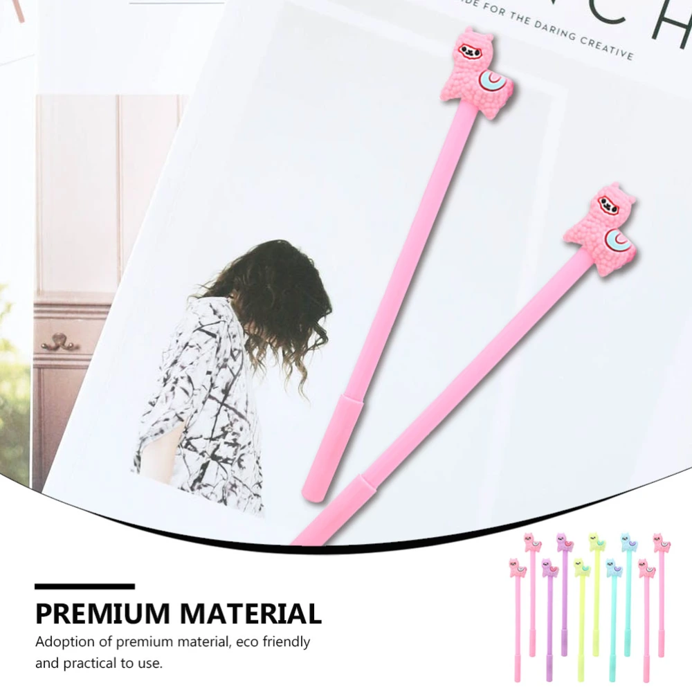 10pcs Adorable Neutral Pen Lovely Writing Pen Cartoon Gel Pen (Mixed Style)