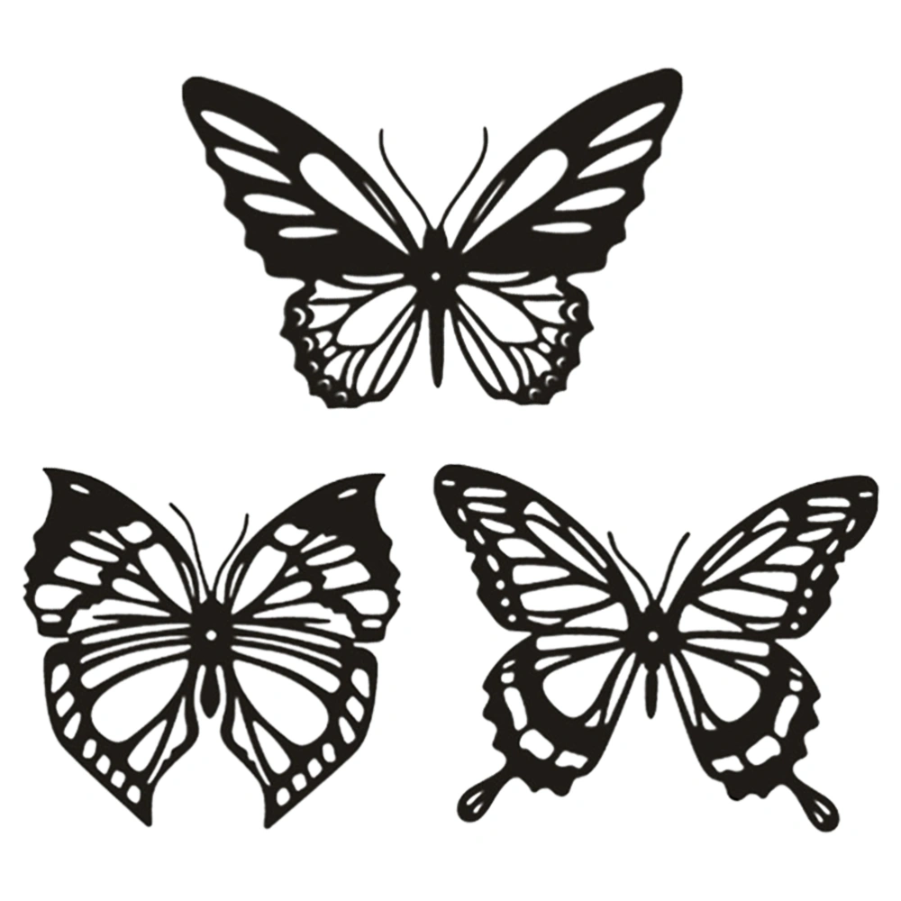 3Pcs Butterflies Wall Hanging Decor Wall Hanging Iron Butterflies Decoration