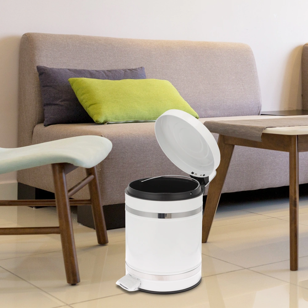 Trash Can Home Garbage Can Pedal Rubbish Storage Can Bathroom Garbage Container