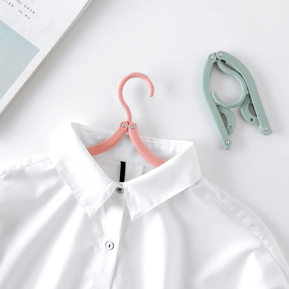 8Pcs Portable Folding Clothes Hangers Non-slip Foldable Clothes Drying Racks for Home Travel Business Trip