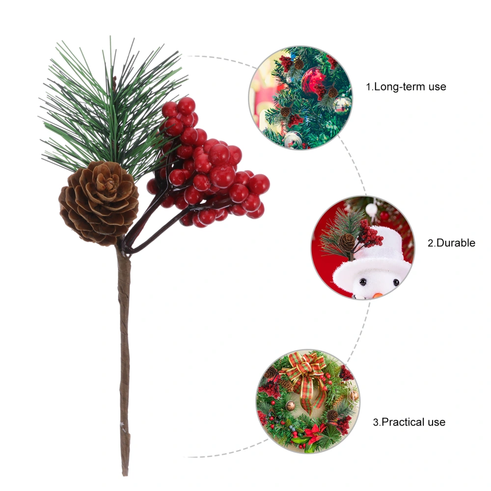 1 Set 10 Pcs Christmas Tree Decors Simulated Berry Bouquet (Assorted Color)