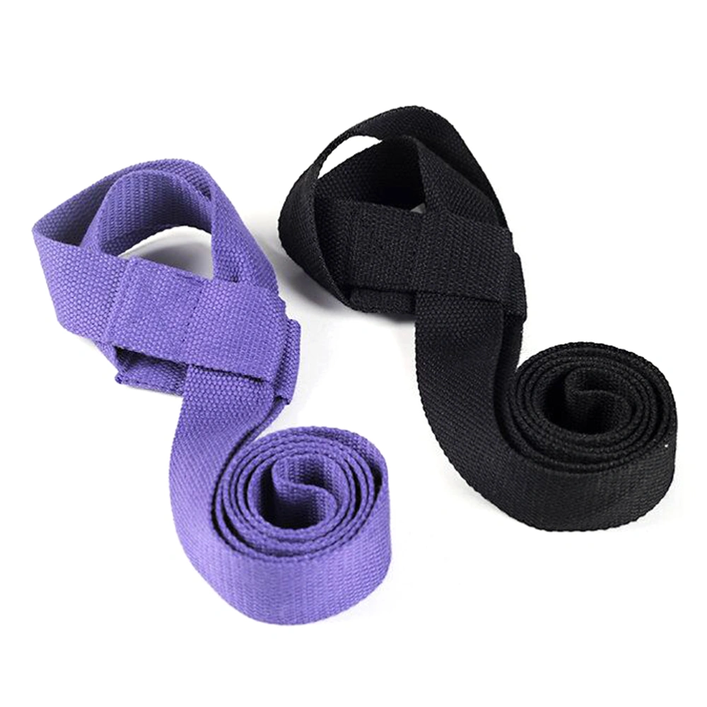 Adjustable Cotton Yoga Mat Strap Sling Exercise Mat Carrying Strap Carrier (Black)