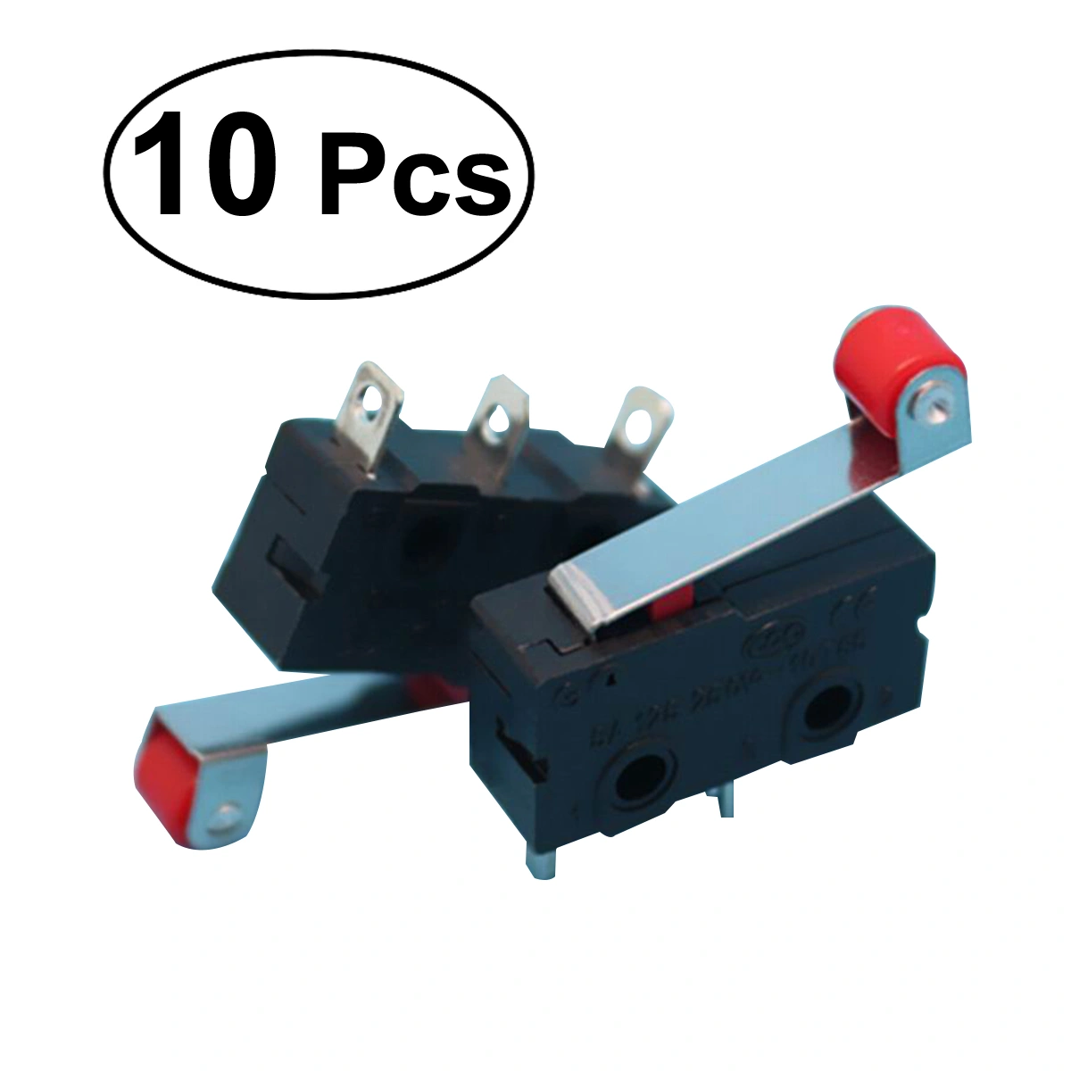 10pcs 250V 5A SPDT 1NO 1NC Momentary Hinge Roller Lever Micro Switches 3