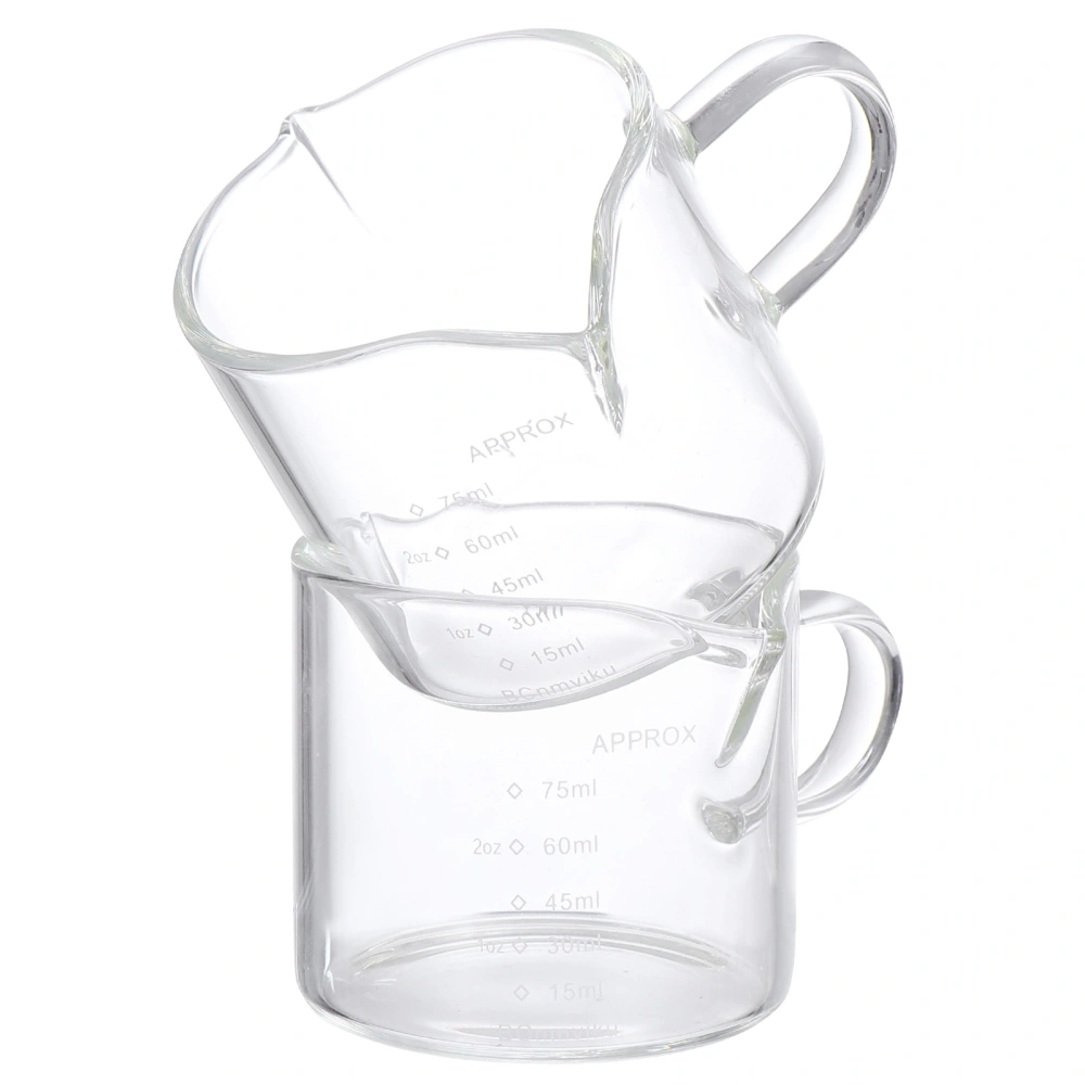 2PCS Coffee Measuring Glass Professional Coffee Cup Premium Coffee Cup