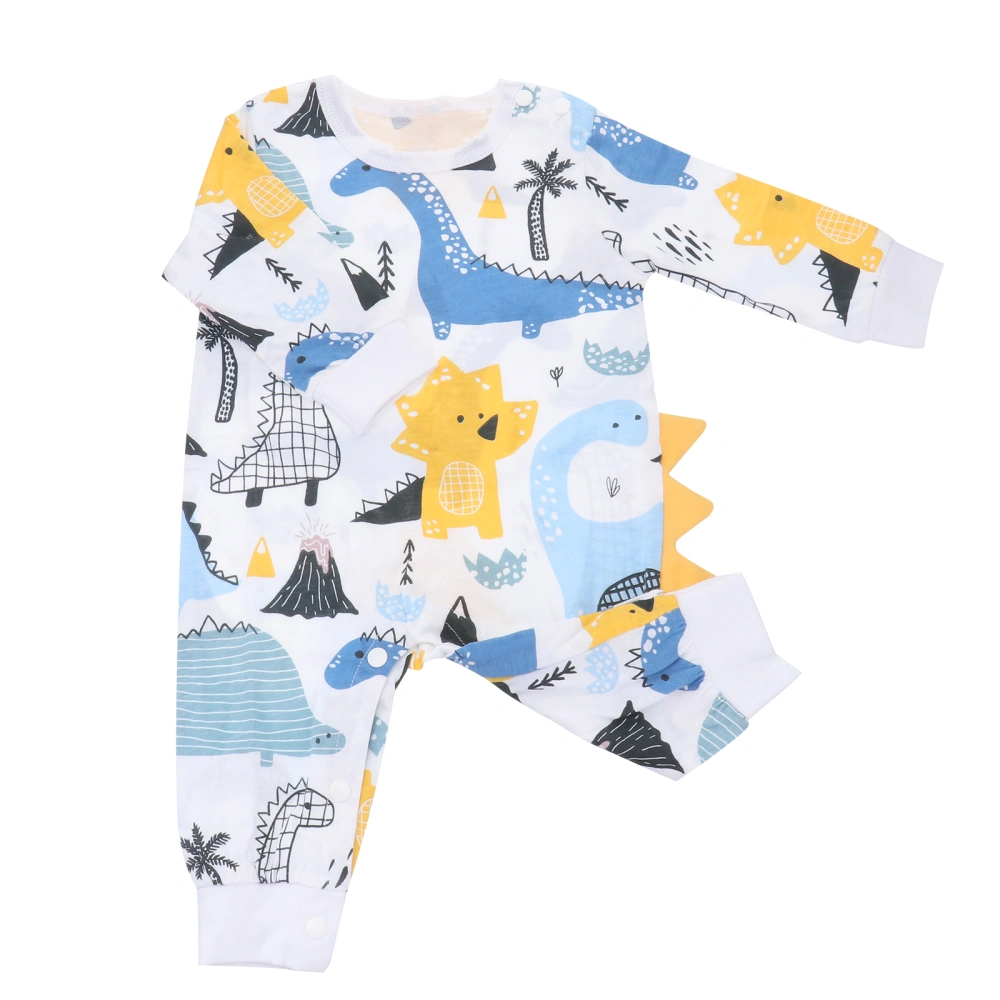 Winter Autumn Baby Clothes Adorable Kids Dinosaur Printed Onesies Warm Jumpsuits for Boys Girls (Size 60cm)