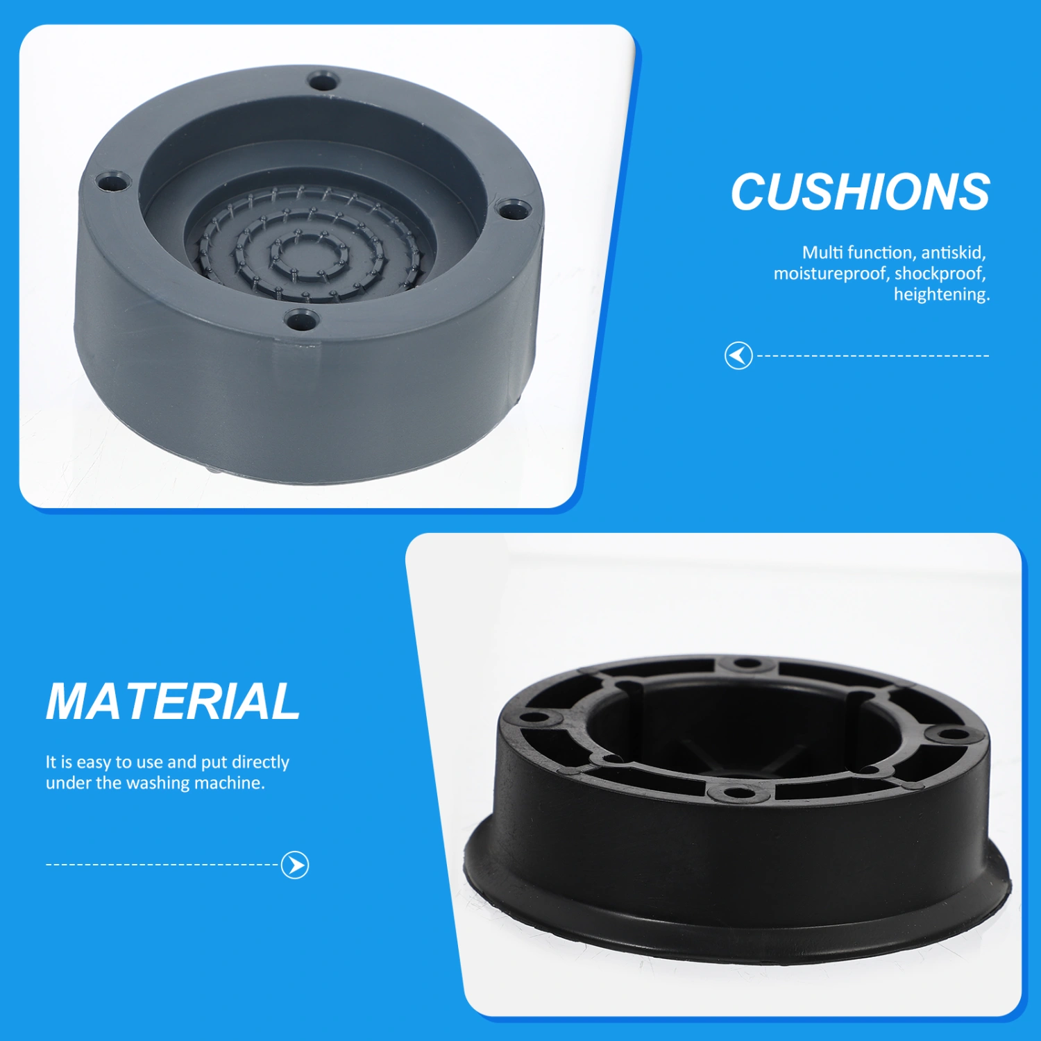 4pcs Washing Machine Foot Pads Prevent Moving Shockproof Stabilizer Pads