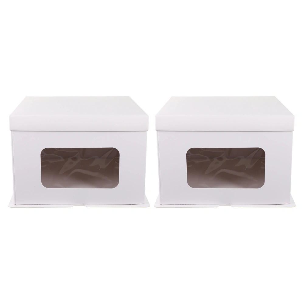 2pcs Birthday Cake Boxes Tall Cake Boxes with Window Bakery Pastry Boxes Cake Container