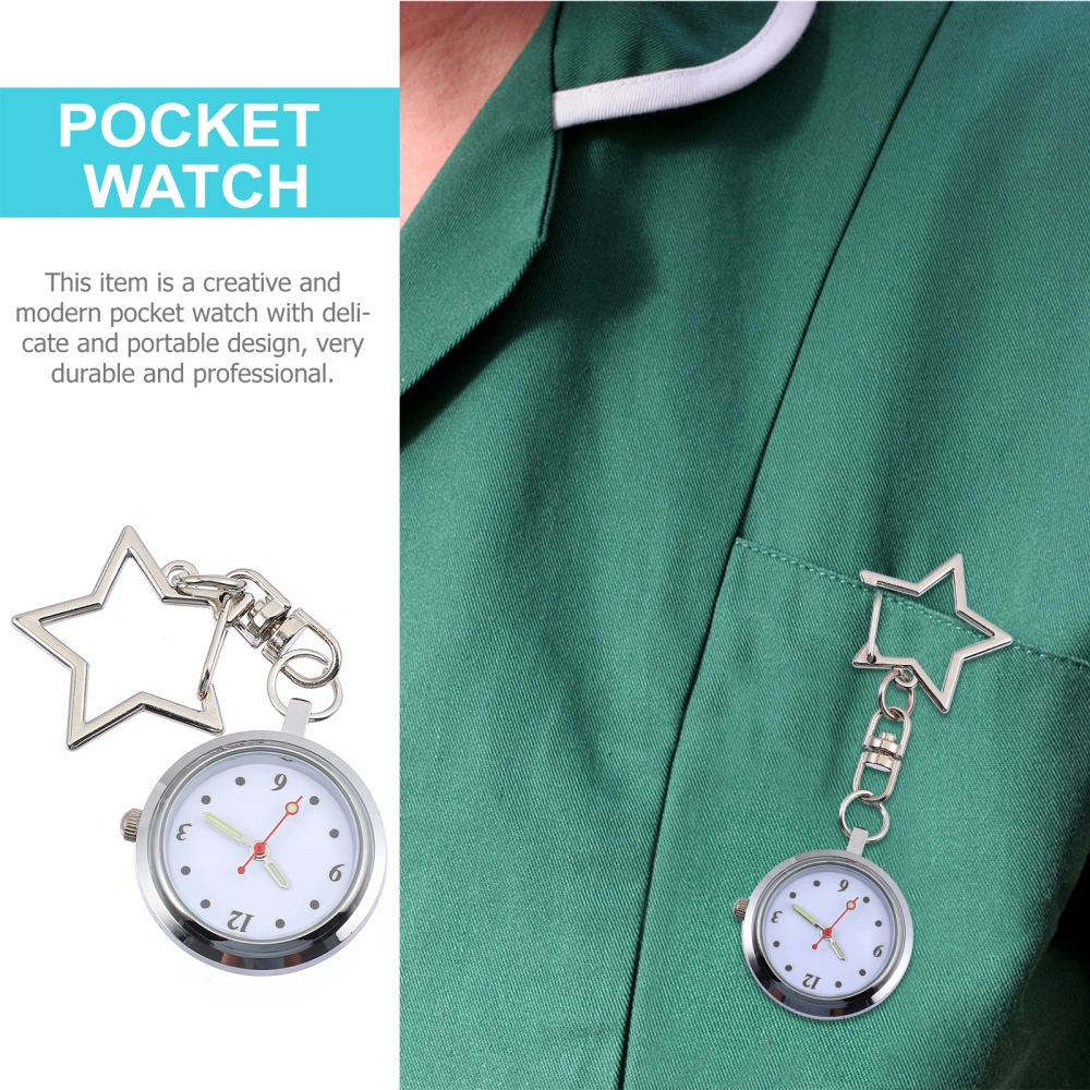 Keychain Nurse Watch Star Hanging Buckle Nurse Pocket Watch Hanging Watch