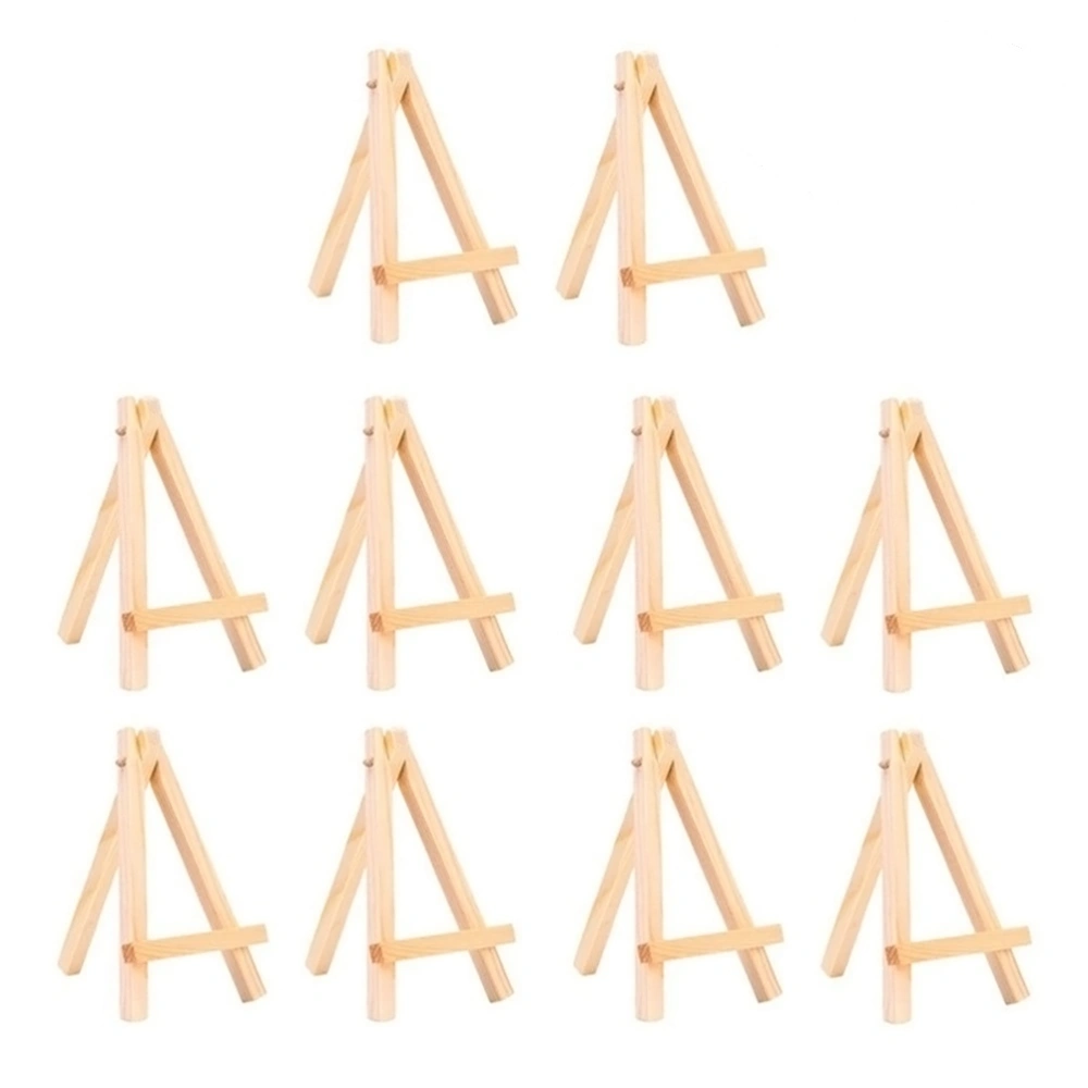 10pcs Mini Wooden Display Easels Wood Easel Stand for Phone Photo Frame Painting Art - Size S