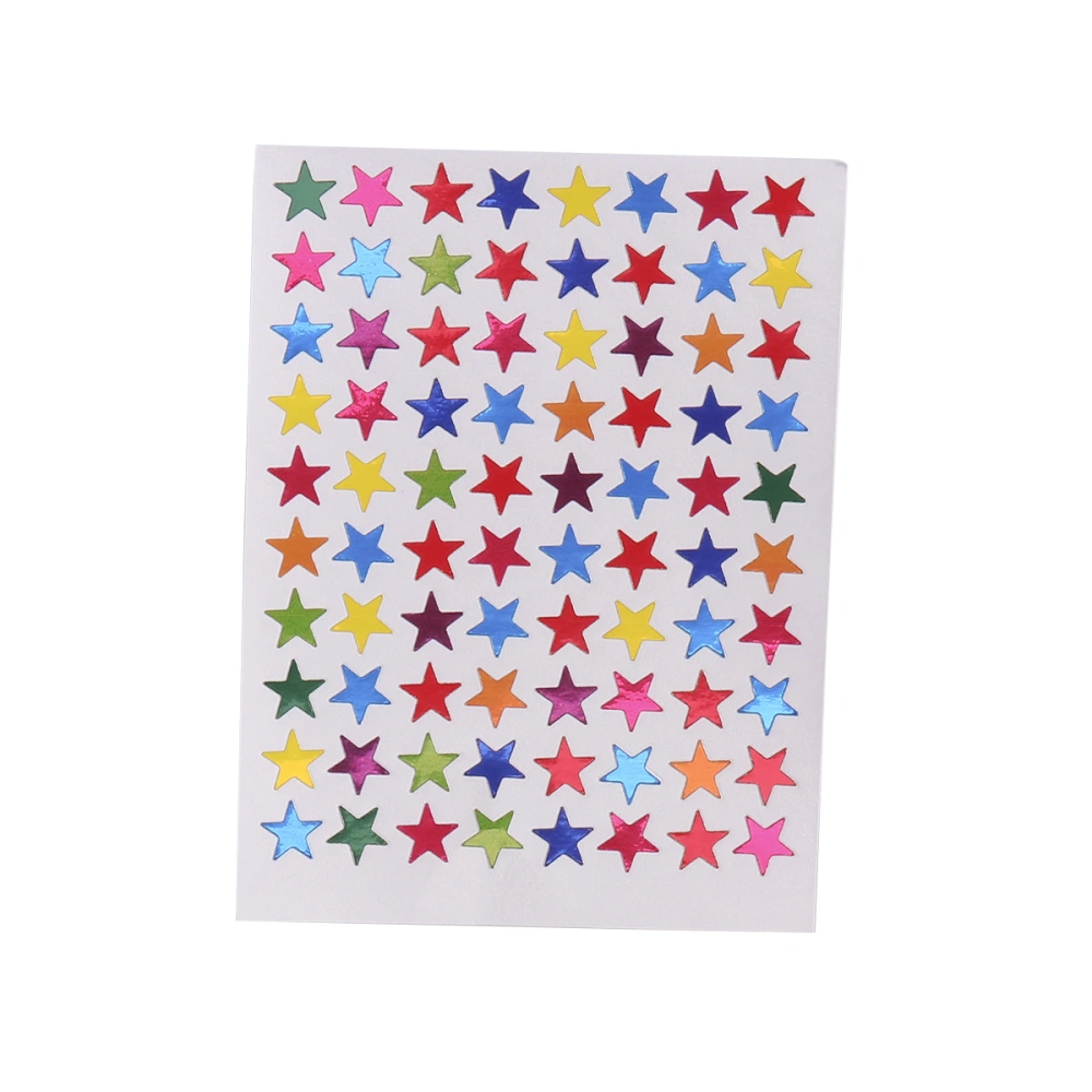 6 Packs of 1cm Self Adhesive Assorted Color Sparkle Star Stickers Students Rewards Teachers Supplies