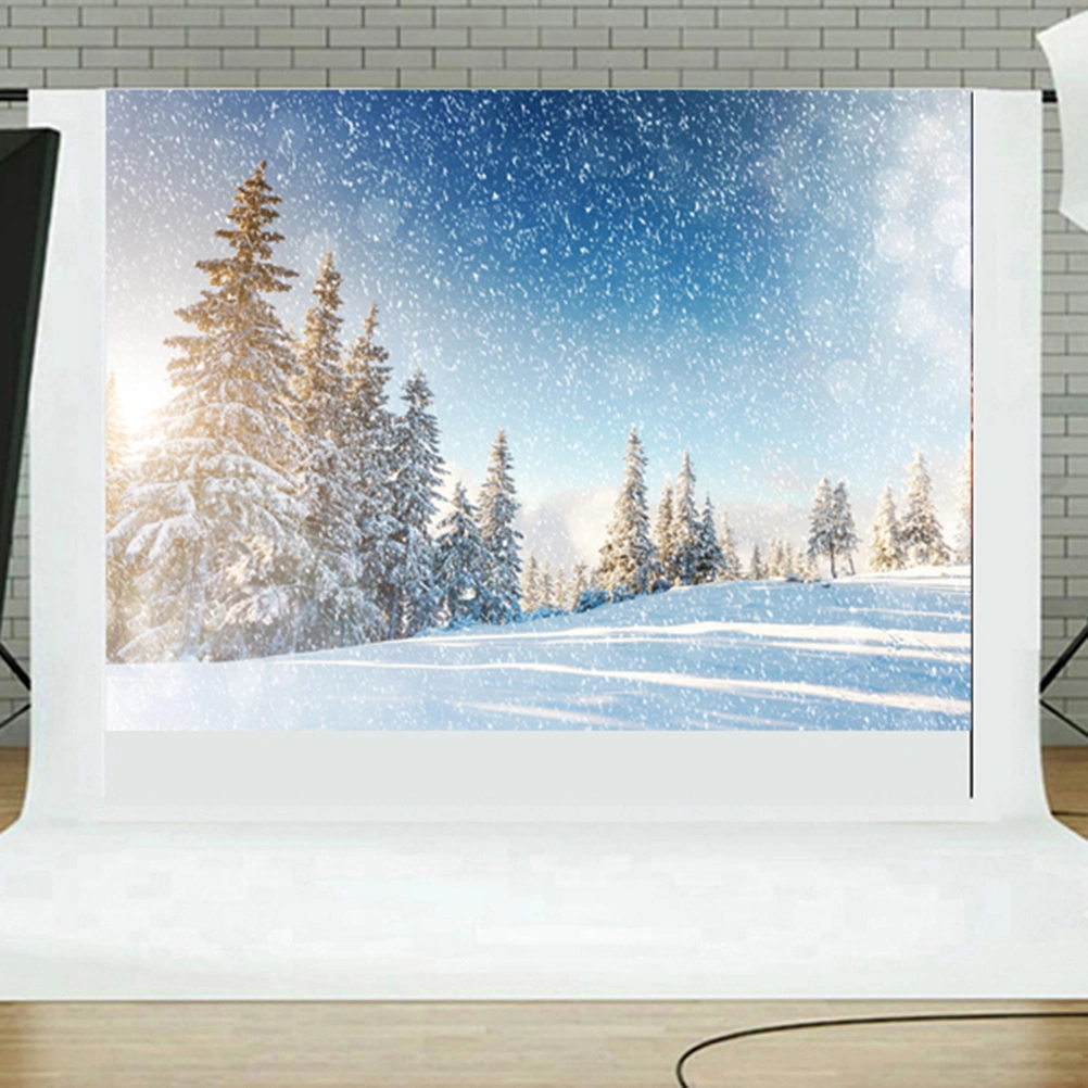5x3ft Snow Photo Background Winter Christmas Party Backdrop Holiday Decoration Photography Studio Prop