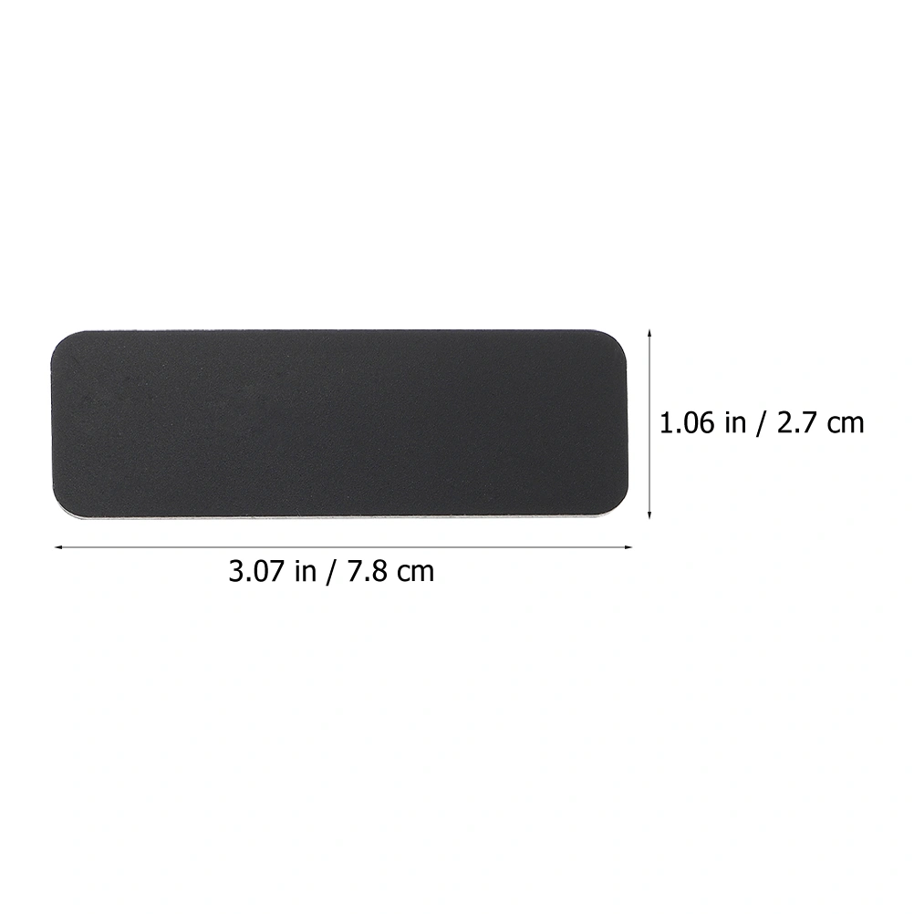 2Pcs Plastic DIY Name Tag Blank Name Tags Name Badge for Office School (Black)