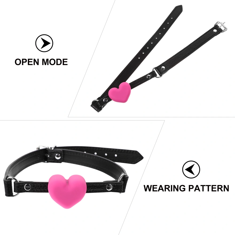 Heart Shape Open Mouth Ball Gags Harness Bondage Restraints Adult Sex Toy