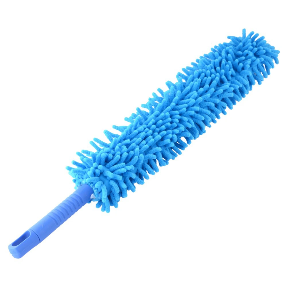 Chenille Microfibre Bendable Flexible Duster with Handle Wand for Car Home Furniture Glass Cleaning(Blue)