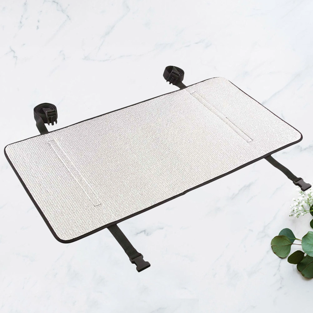 1PC Composite Aluminum Foil Air Conditioner Cover Inflaming Retarding Air Conditioner Hood Rainproof Air Conditioner Shield Universal Air Conditioning Hood Sunshade Air Conditioning Cover for Outdoor Use (Silver)