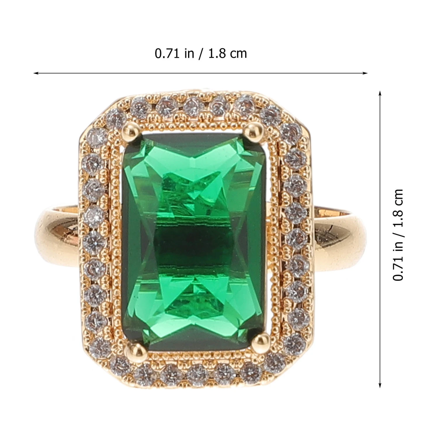 Emerald Rings Shiny Diamond Emerald Ring Zircon Rings Engagement Wedding Gift