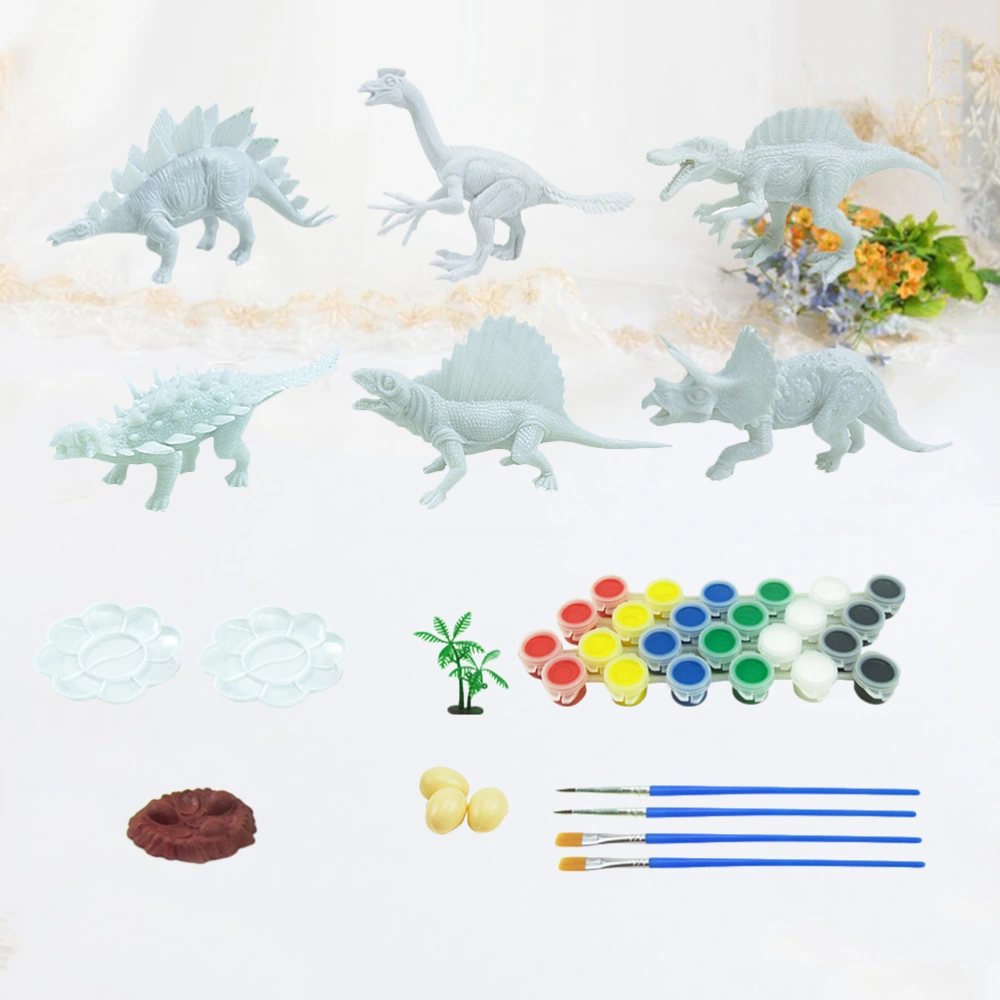 41pcs Dinosaur Model Tool Toy Unpainted Dinosaur Modeling Toy Funny Educational