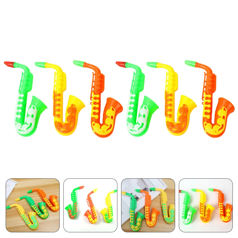 6Pcs Mini Trumpet Toys Funny Horn Blowing Toys Party Cheering Props for Kids