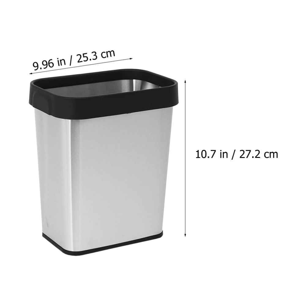 Trash Can Stainless Steel Waste Bin Practical Wastebasket Household Garbage Bin