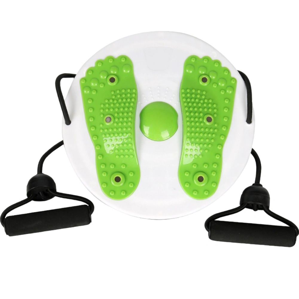 Women Body Shaping And Waist Twisting Machine Fitness Plate Board With Rope (Green)