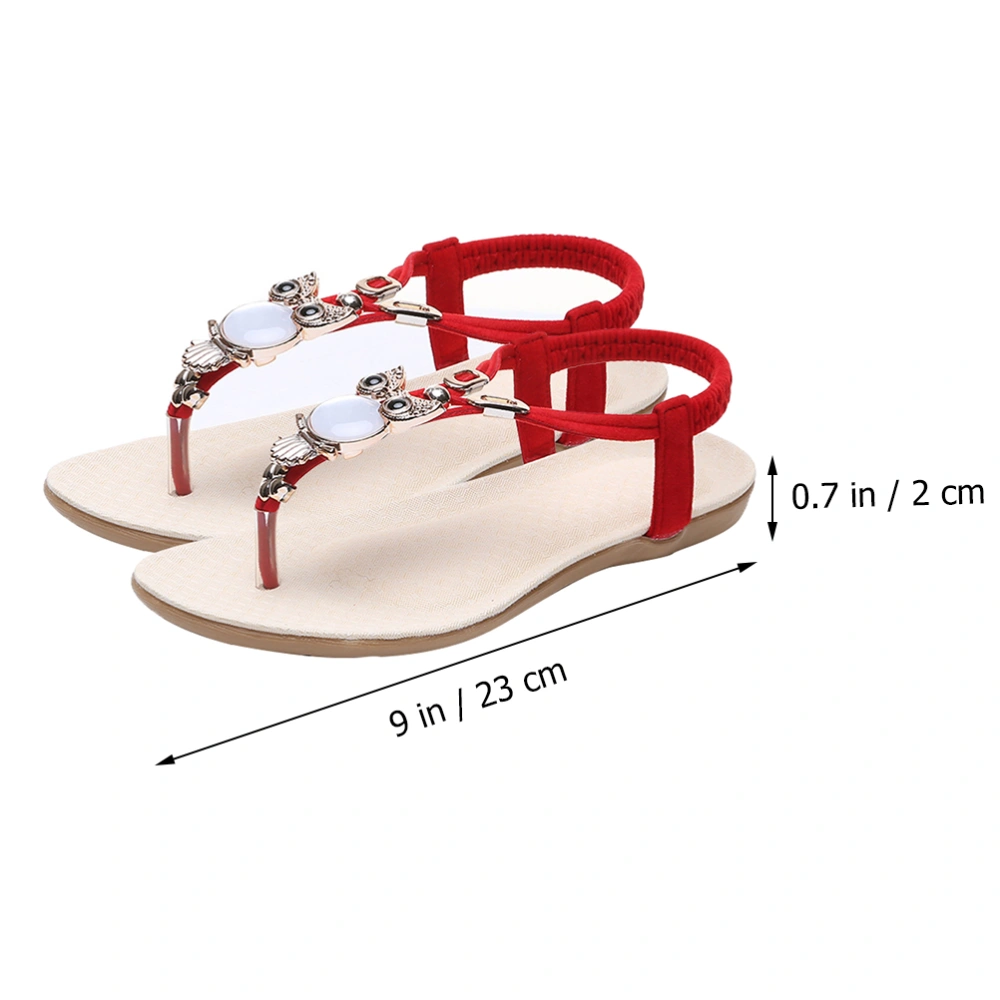 1 Pair Summer Sandals Breathable Flat Bottom Sandals Open Toes Sandal for Women