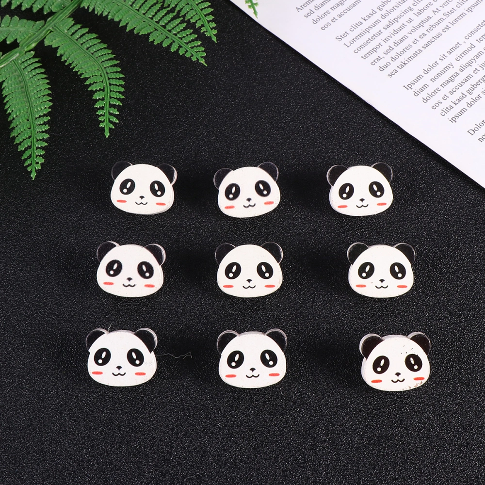 50pcs Cartoon Panda Button Children Adorable Sewing Buttons Animals Pattern Cartoon Wood Buttons for DIY Decoration