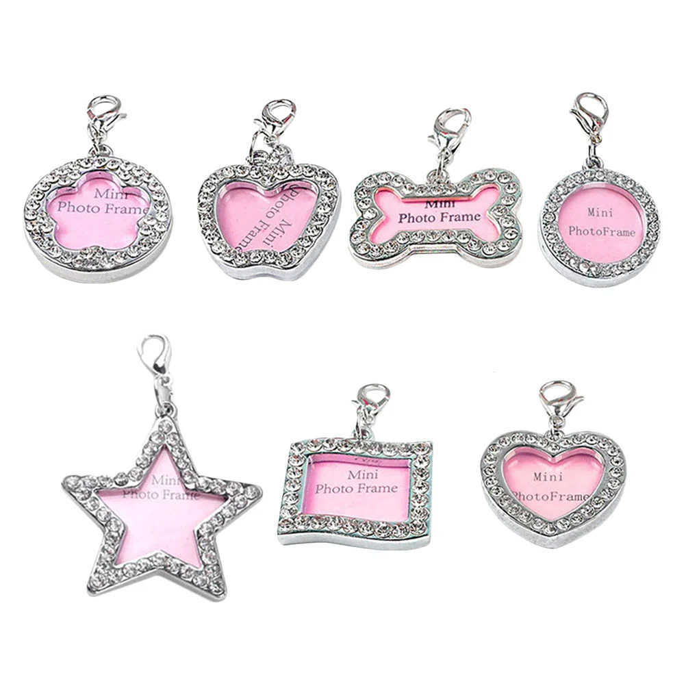 7pcs Anti Loss Pet Information Tags Adorable Pet Name ID Tags Tags for Pet Dog