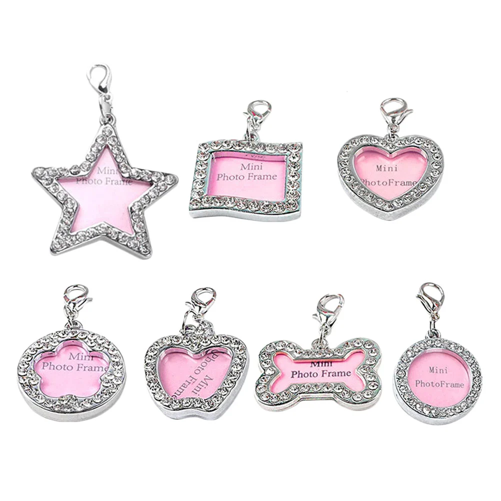 7pcs Anti Loss Pet Information Tags Adorable Pet Name ID Tags Tags for Pet Dog