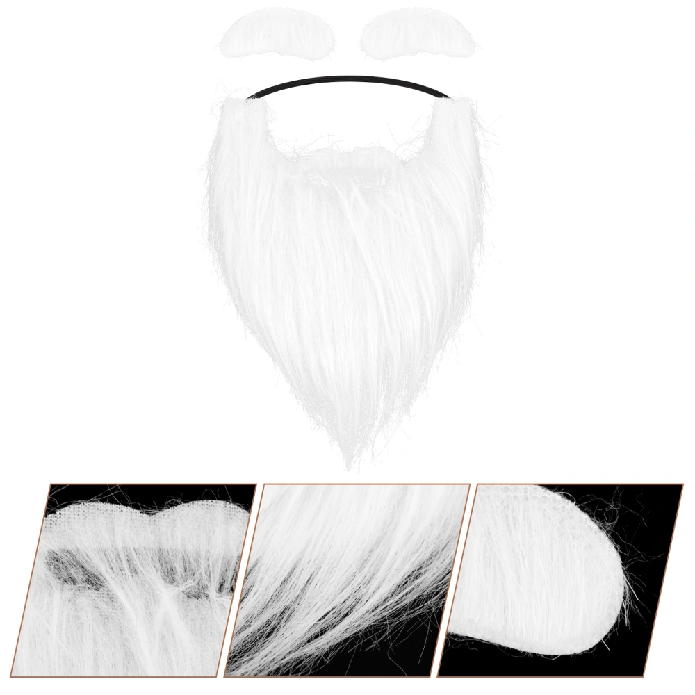 1 set of Fake Mustache Beard Fake Eyebrows Christmas Dressing Up Mustache