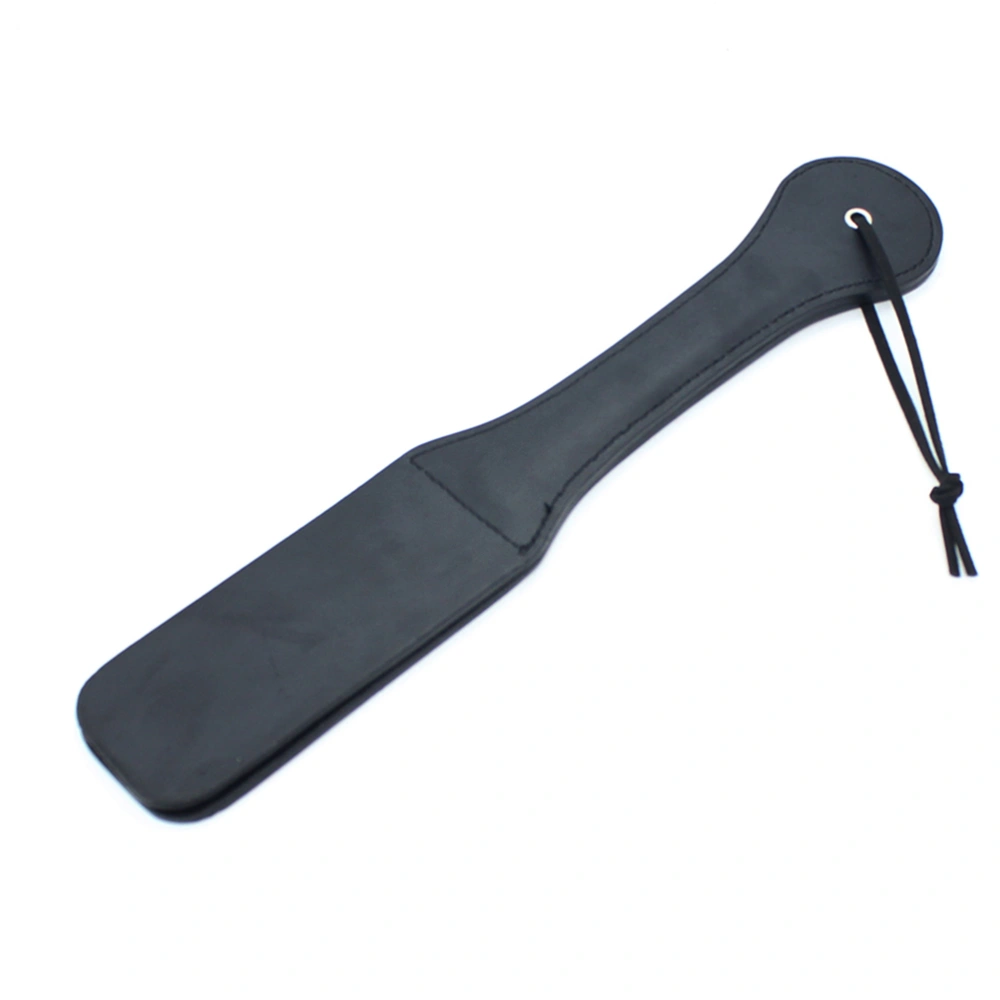 Dual Layer Spanking Paddle Fetish Leather Paddle Letter Patterned Role Play Discipline Sex Toy (Black)