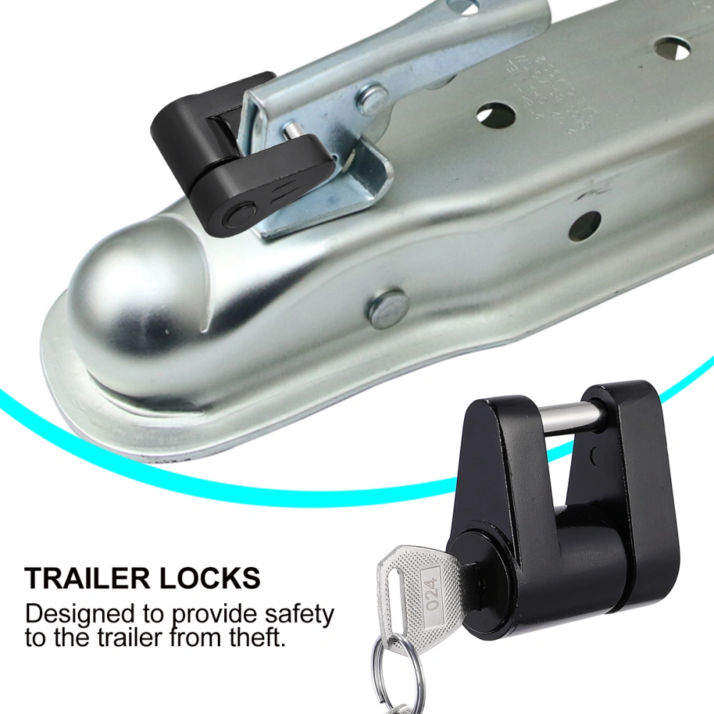 Zinic Alloy Small Trailer Lock Anti-theft Trailer Hitch Lock Coupler Lock for