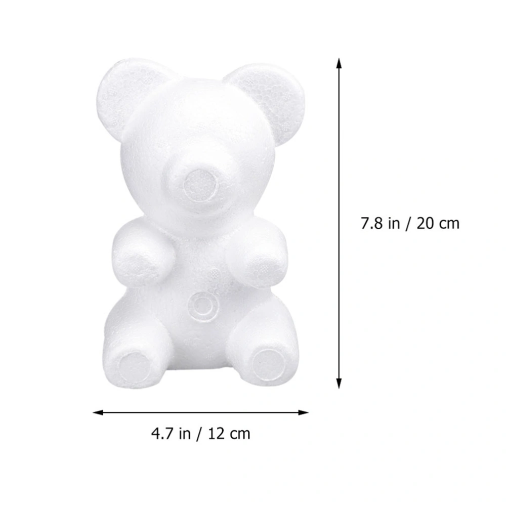 6pcs Plain Bears Festival Gift Bear DIY Floral Bear Model Party Background Supplies (20cm Sitting Bear)