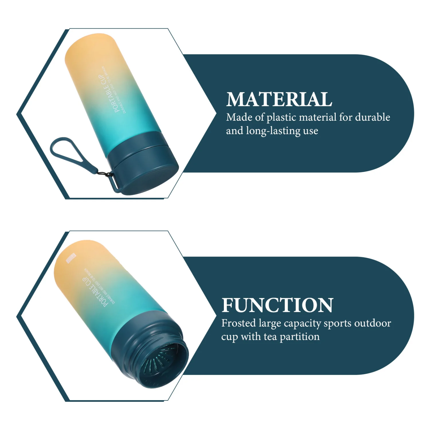 Portable Water Bottle Simple Style Water Bottle Plastic Water Container Practical Water Bottle