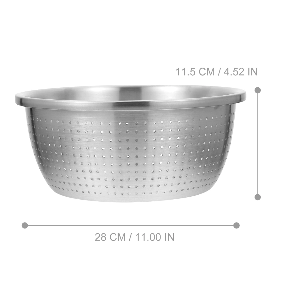 1Pc Multifunctional Stainless Steel Drain Basket Strainer Basket for Home (Silver)