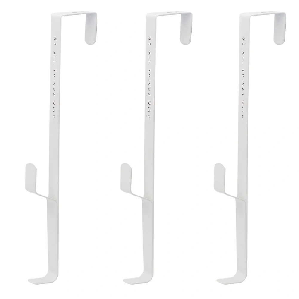 3Pcs Clothes Hanger Hooks Door Back Hook Racks Punch-free Door Back Hooks