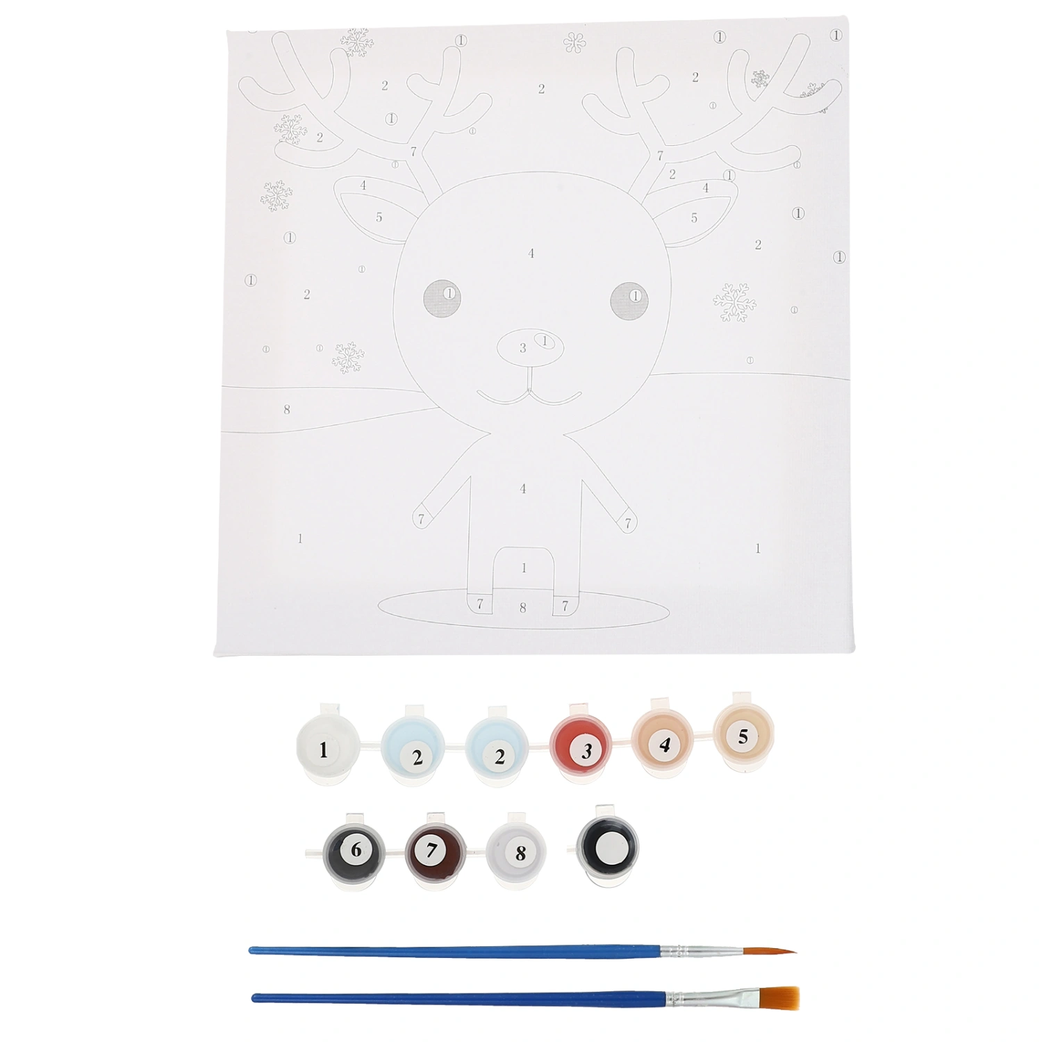 1 Set of Digital Painting DIY Animals Cartoon Pattern Hand-Painted Painting