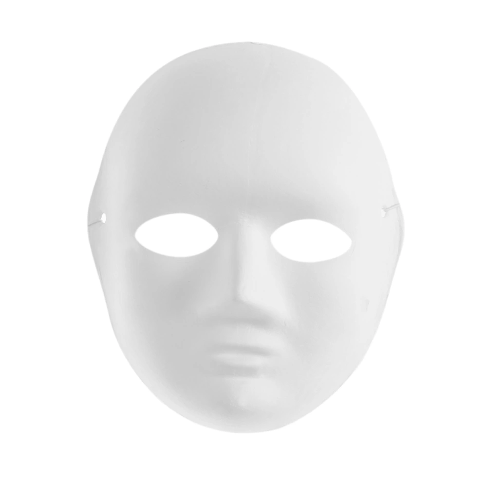 Ladies Portrayal Mask Painting Mask Full Face Costume Pulp Blank White Mask for DIY Paint