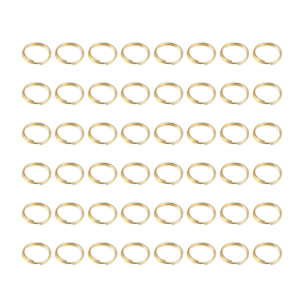 500Pcs 6MM Open Rings Jewelry Accessories Round Shape Double Circle Close Rings DIY Jewelry Making Materials Set for Earrings (Golden)