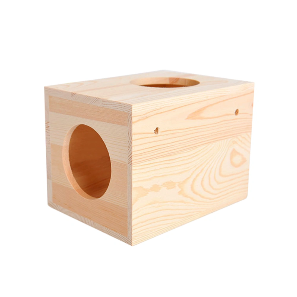 Natural Wood Small Pet House Bed Summer Hamster Guinea Pig Chinchilla House Cage Nest