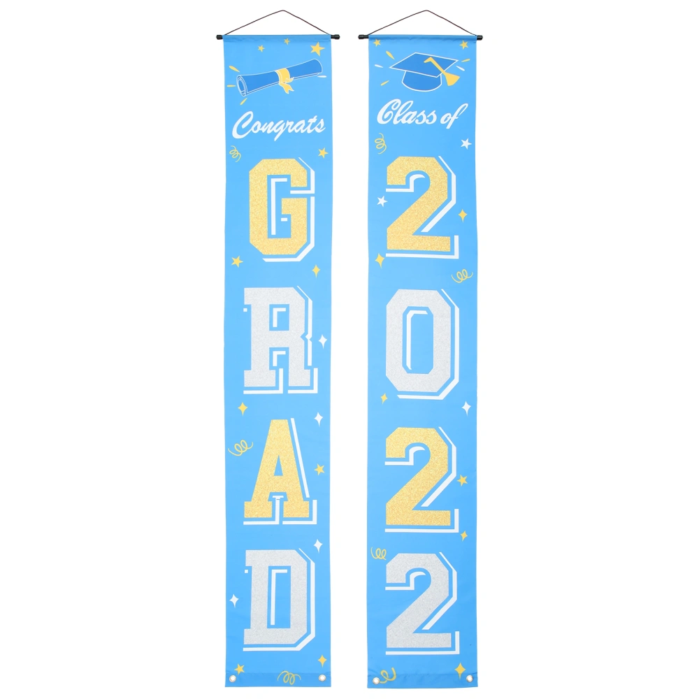 1 Pair of Graduation Party Door Couplets 2022 Graduation Porch Signs Graduation Decors