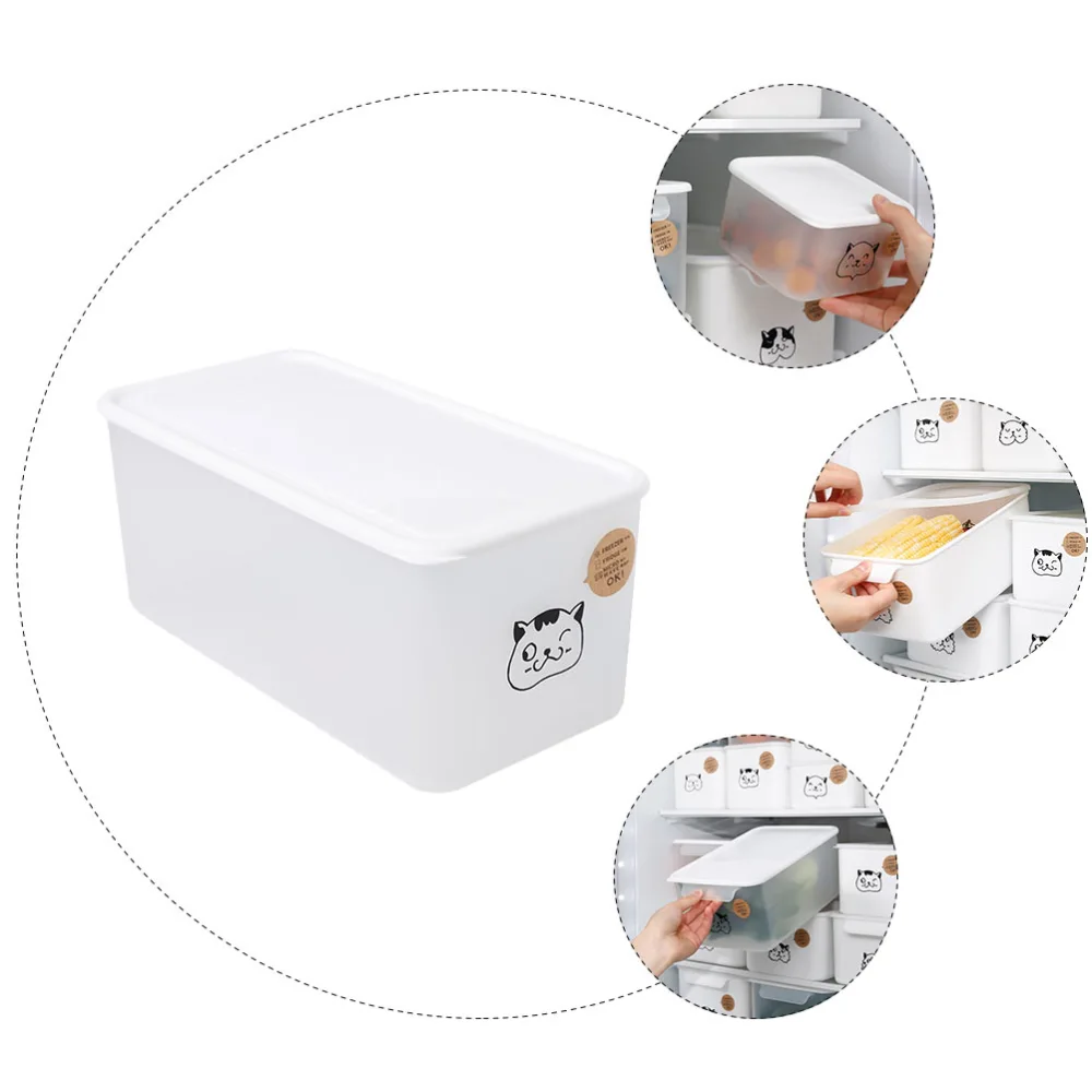 2.6L Refrigerator Food Storage Container Box with Lid Fridge Food Organizer