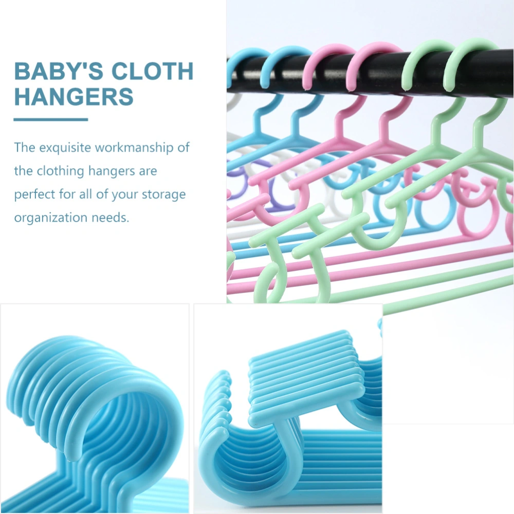 100Pcs Kids Hangers Durable Baby Clothes Hangers Plastic Hangers for Baby's Clothes