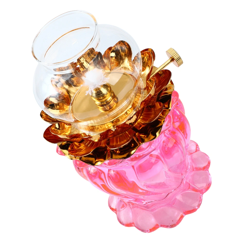 1pc Lotus Shaped Kerosene Lamp Home Kerosene Oil Lamp for Buddhist Hall Decor