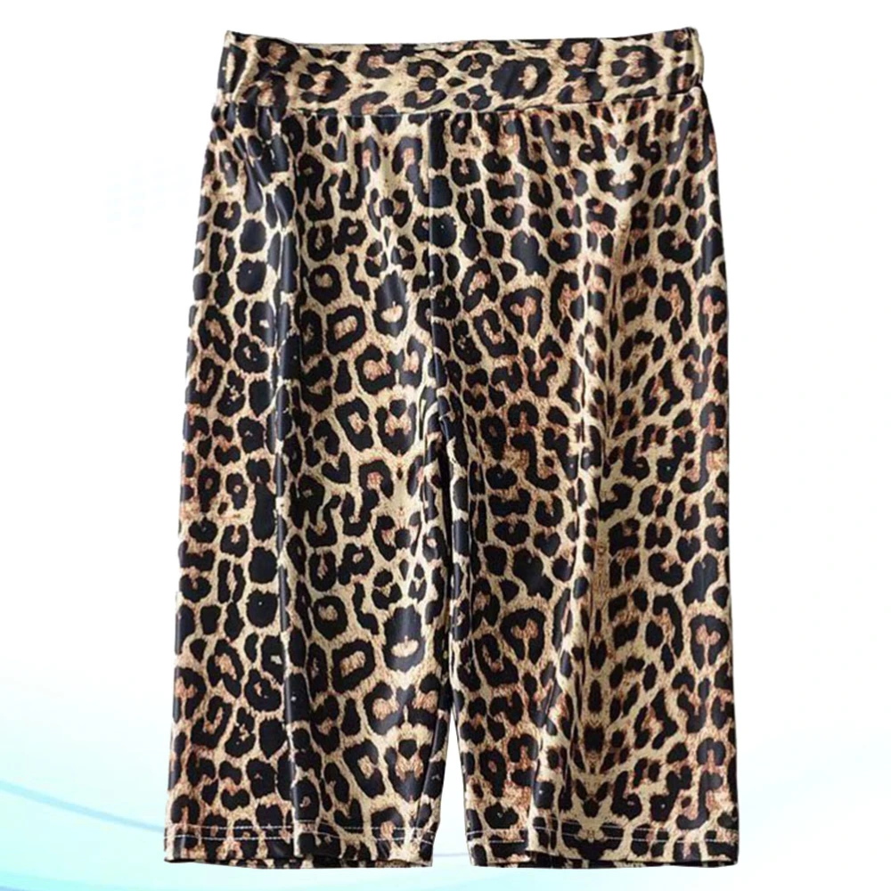 1Pc Summer Leisure Beach Shorts Male Breathable Trunks Sports Exercise Short Pants for Man Size L(Leopard)