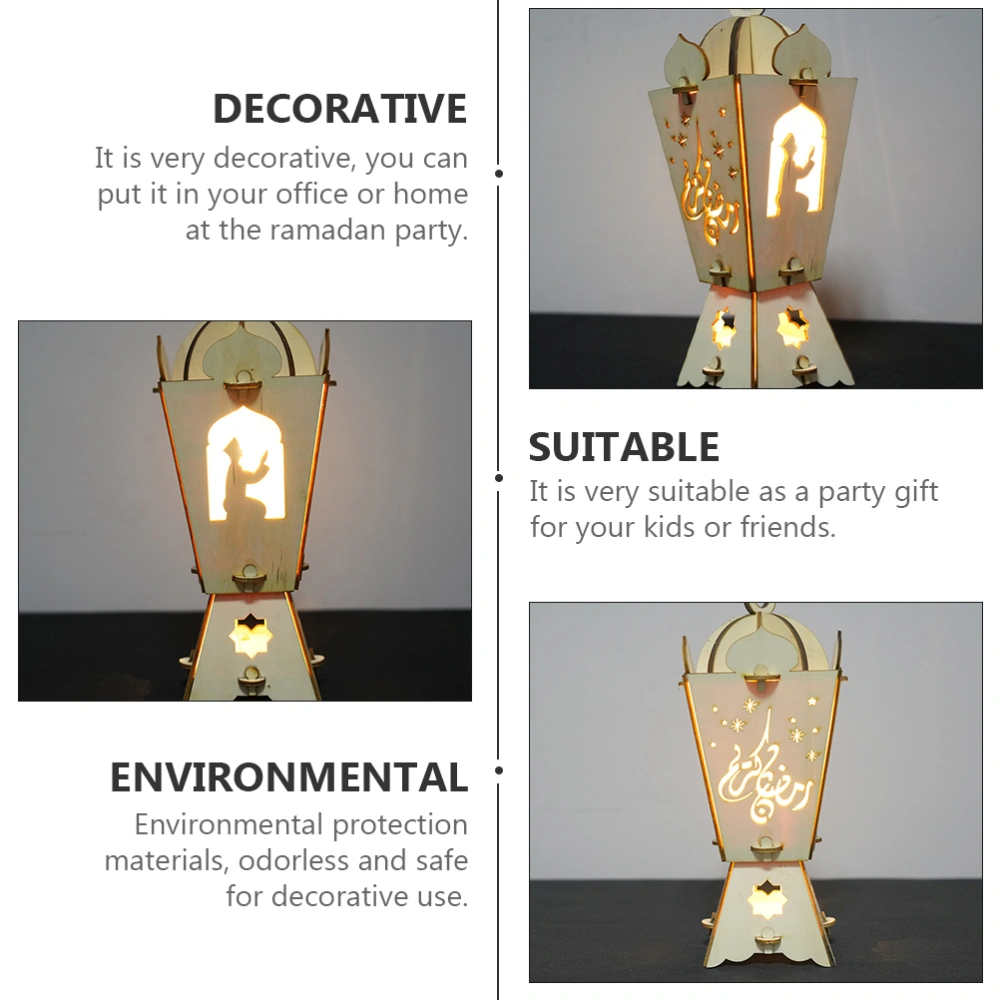 Ramadan Wooden Lamp Decoration Creative Ramadan Lamp Delicate Ramadan Lamp