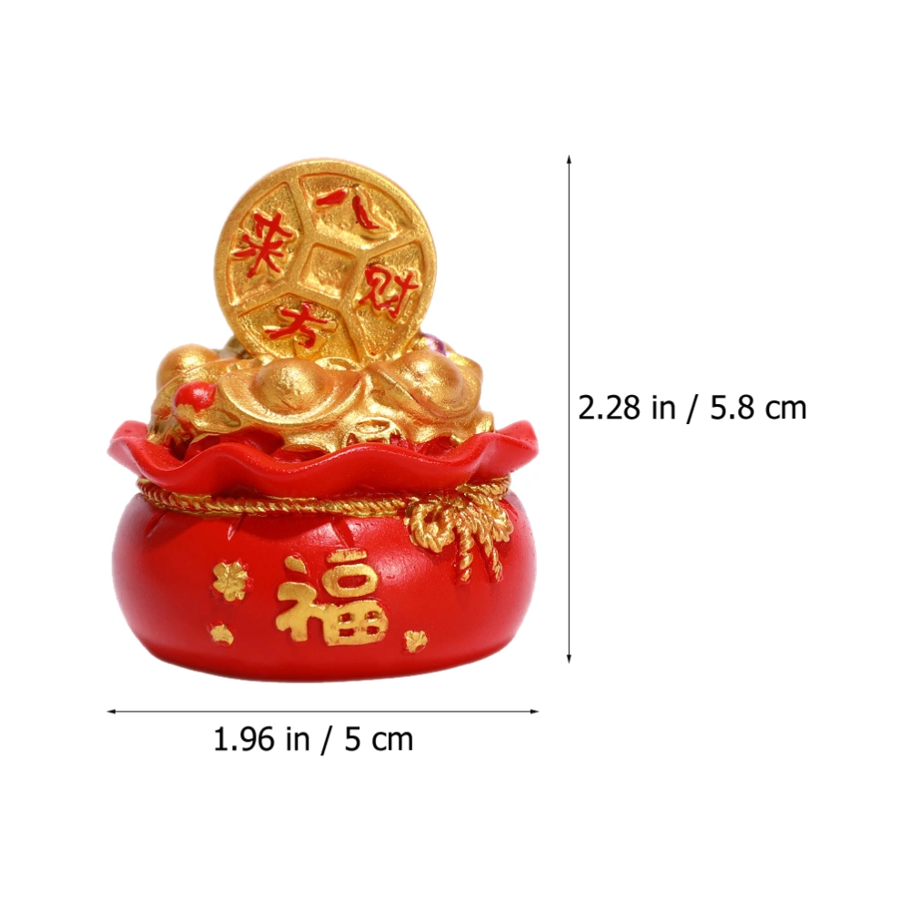 2Pcs Creative New Year Gifts Desktop Ornaments for Home Resin Craft Adornment