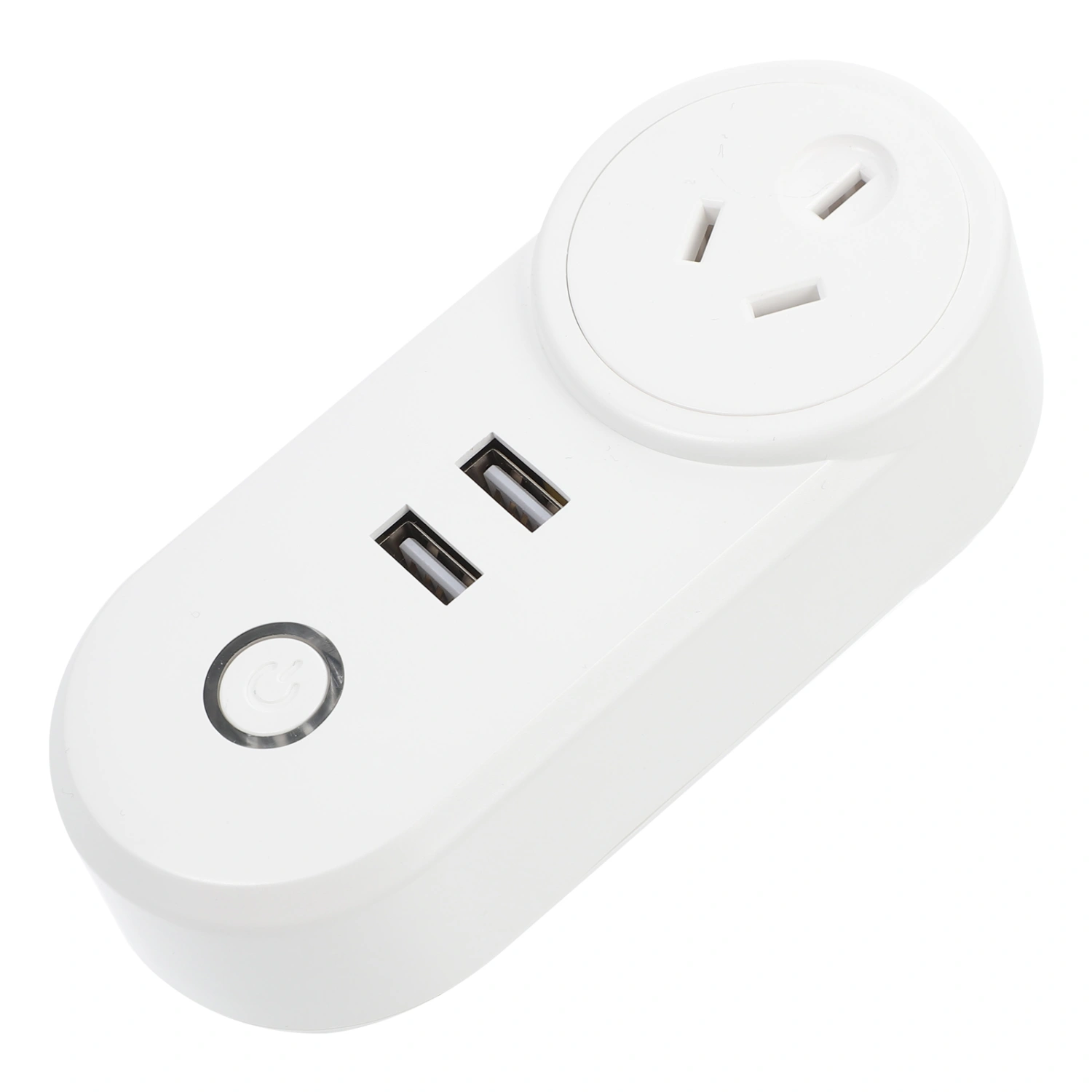 1Pc Wi-Fi Smart Plug Home Smart Socket Outlet with Two USB Plug (AU Plug)