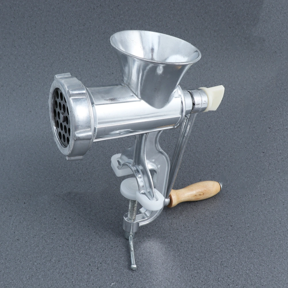 Manual Meat Grinder Aluminium Alloy Meat Mincer Mincing Machine Sausage Filler Filling Machine For Meat Processing Plants Kitchen Tools (Random Handle Style)