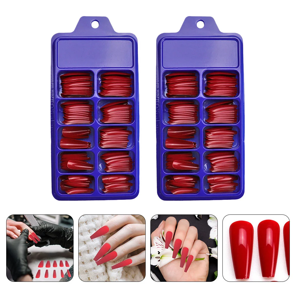 200pcs Press on Nails False Nails Artificial Nail Tips Ballerina Fake Nails