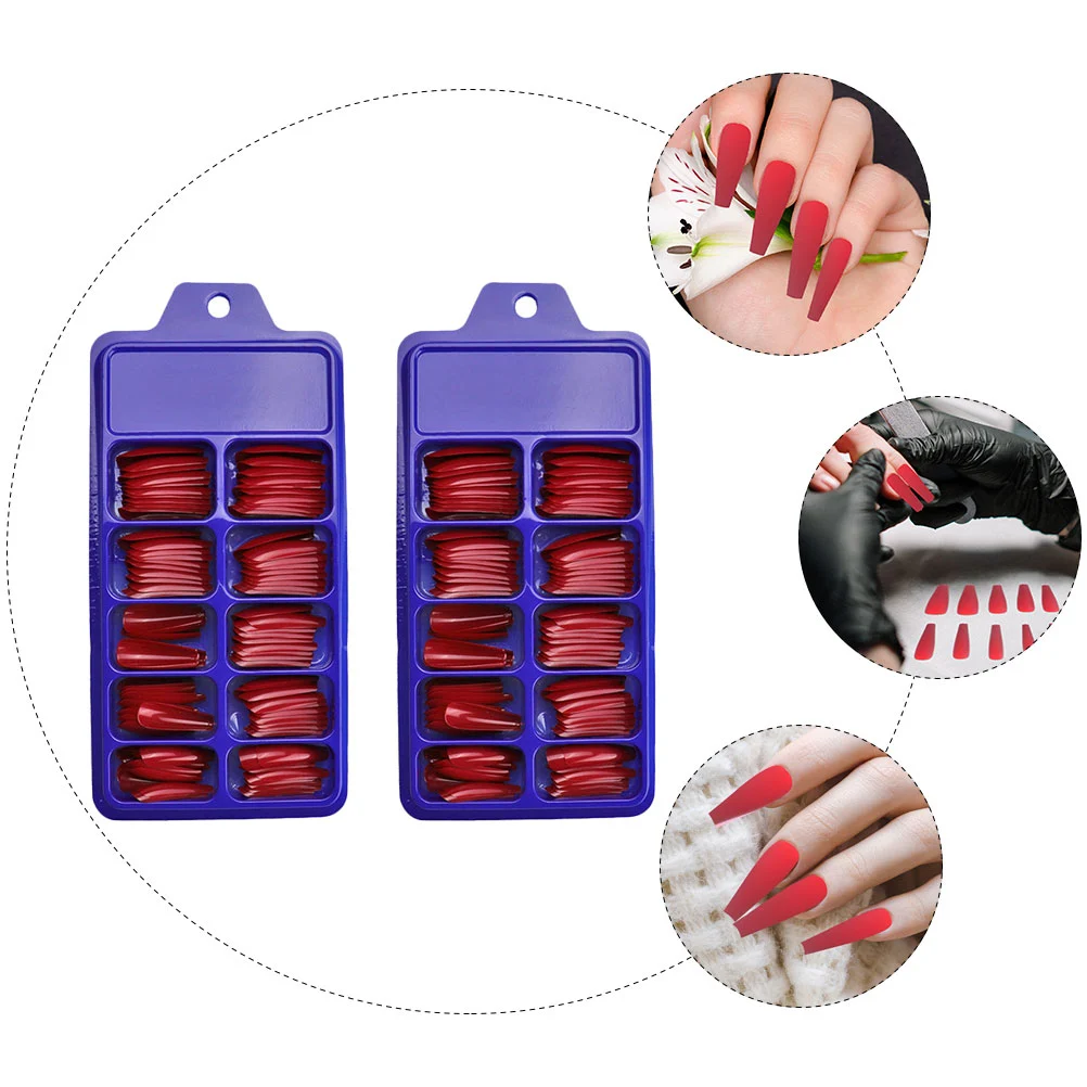 200pcs Press on Nails False Nails Artificial Nail Tips Ballerina Fake Nails